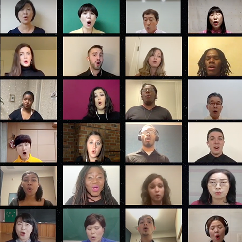 Virtual Choir behind Hope and Comfort