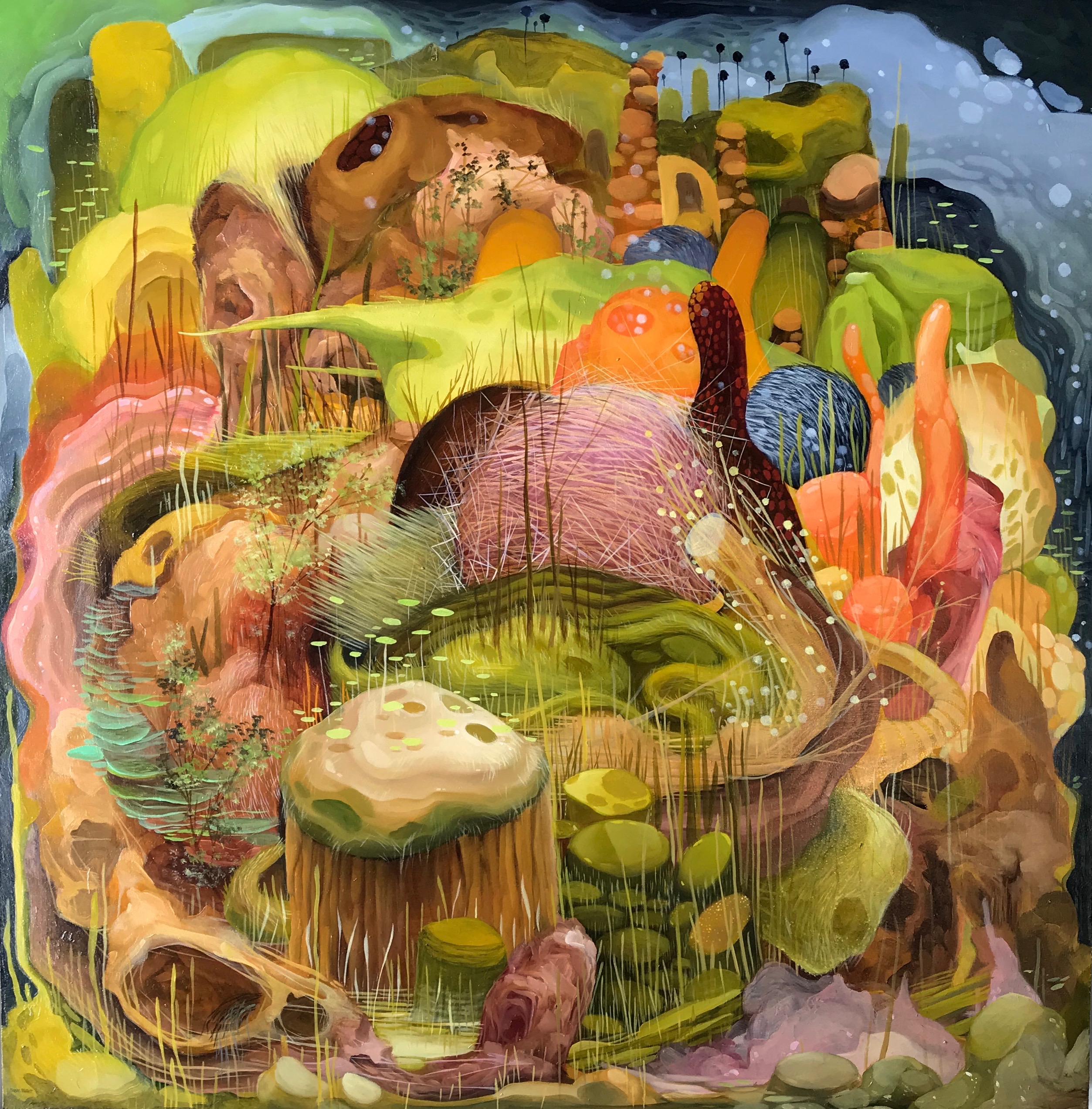 Colorful abstract painting by Steve Ehret
