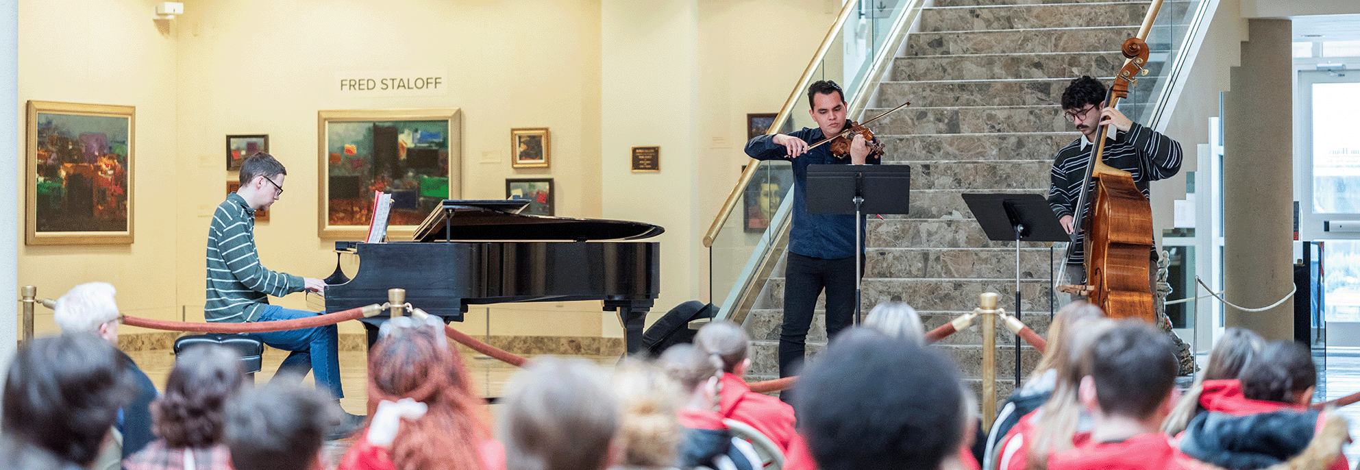 students playing in a Music at Noon performance at the Butler