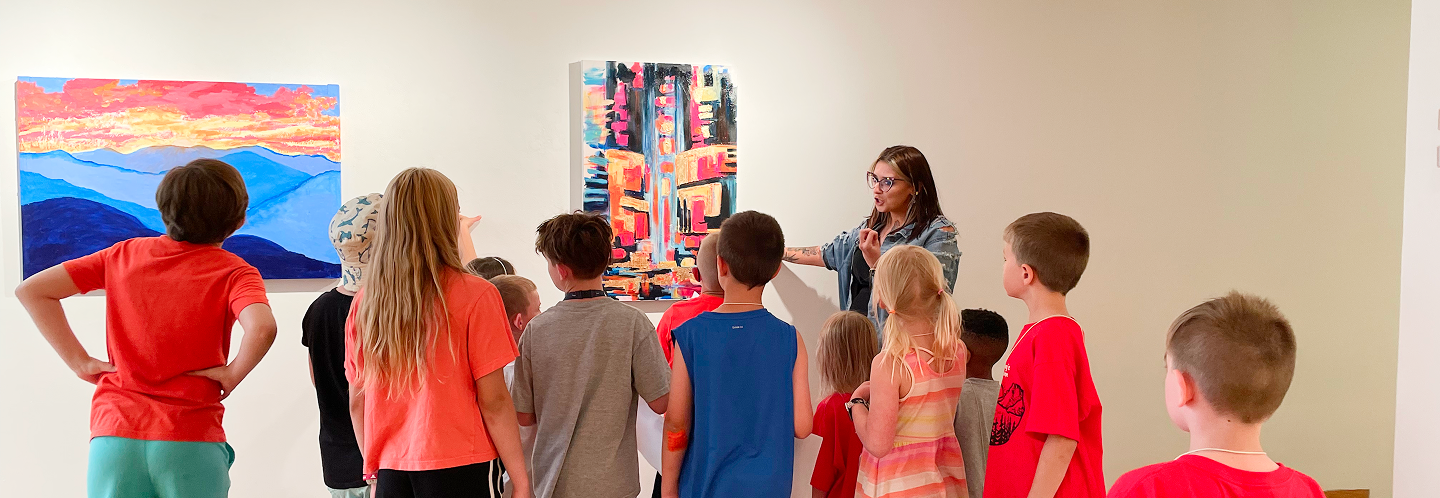 students being shown art in McDonough