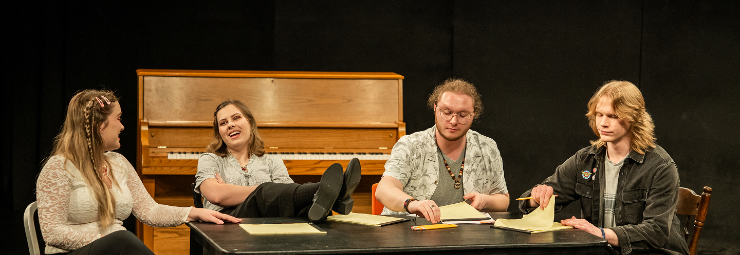 Actors during the show "[title of show]"