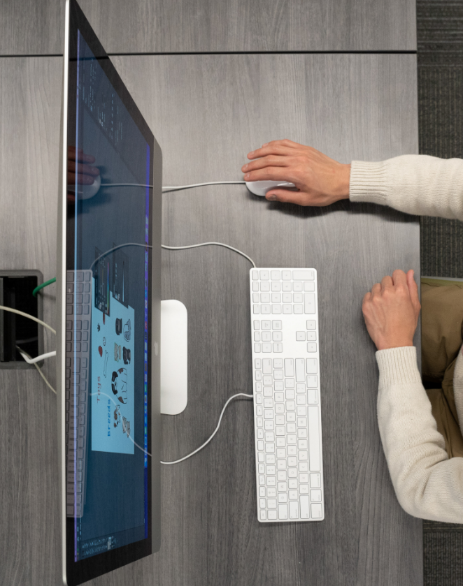 monitor and keyboard