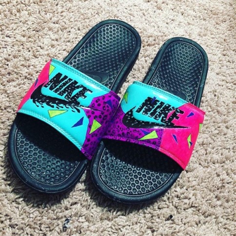 Painted Nike Sandals