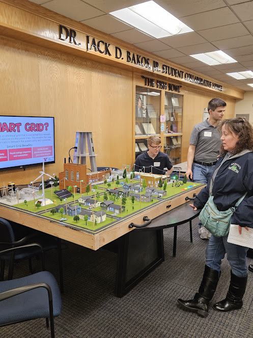 Student display microgrid lunar city