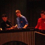 percussion stduents performing