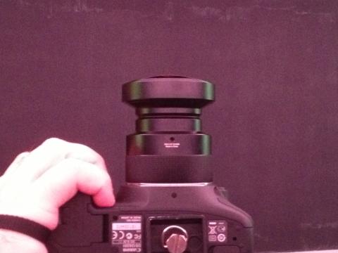 A side view of the lense.